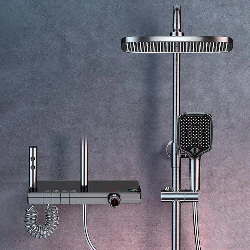 Modern Brass Shower Tap Adjustable Spray Pattern Wall Mounted Shower Combo -Bathlova