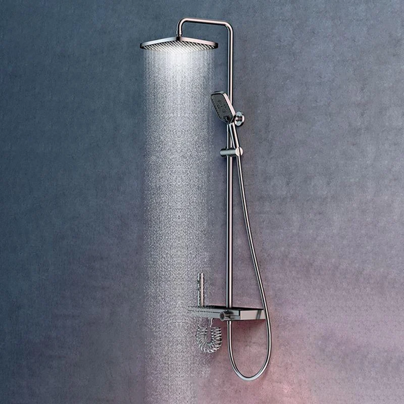 Modern Brass Shower Tap Adjustable Spray Pattern Wall Mounted Shower Combo -Bathlova