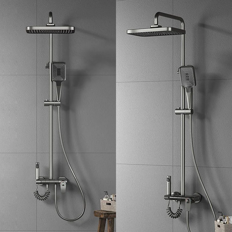 Modern Brass Shower Tap Valve Included Wall Mounted Shower Combo -Bathlova