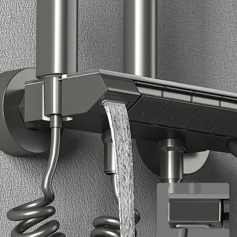 Modern Brass Shower Tap Valve Included Wall Mounted Shower Combo -Bathlova