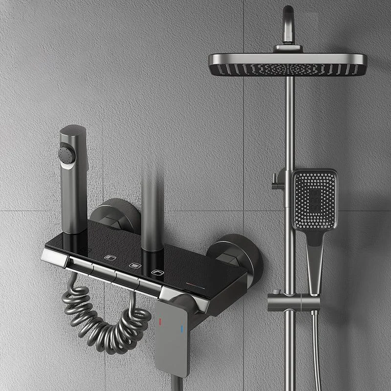 Modern Brass Shower Tap Valve Included Wall Mounted Shower Combo -Bathlova