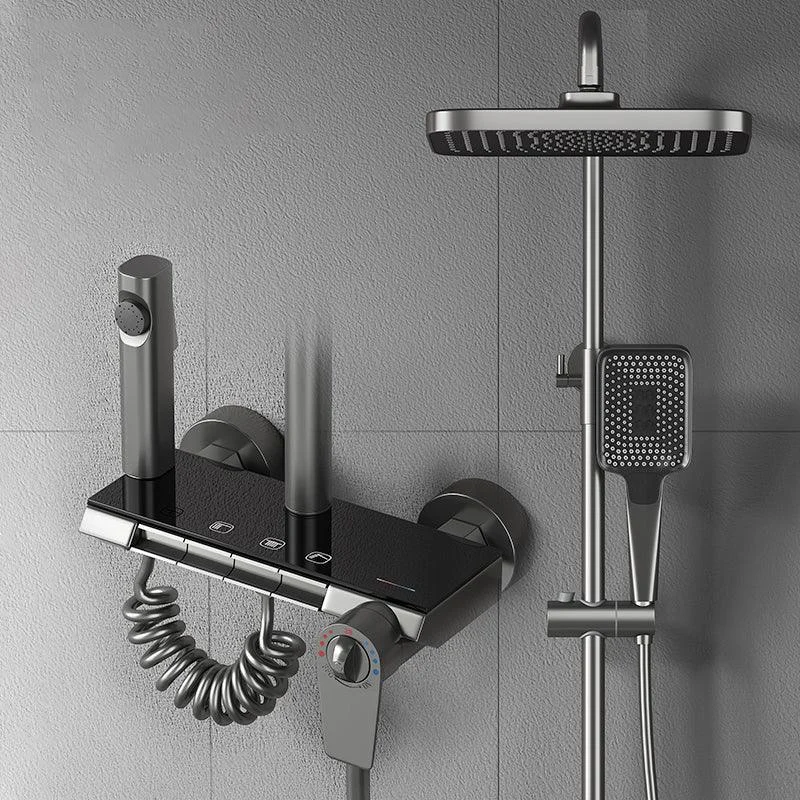 Modern Brass Shower Tap Valve Included Wall Mounted Shower Combo -Bathlova