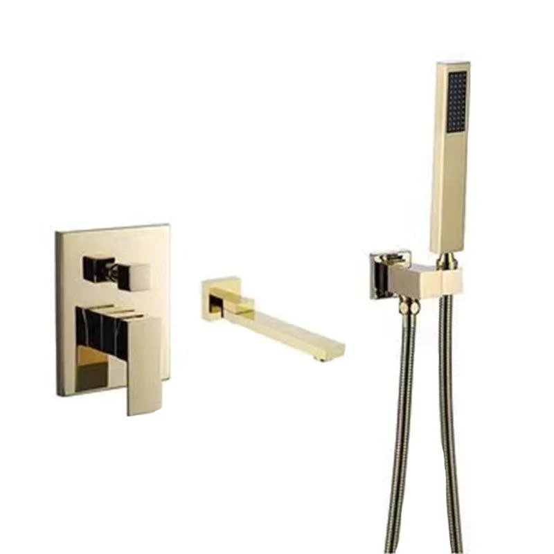 Modern Brass Tap Swivel 1-Handle and 4-Hole Wall Mounted Tub Spout Trim -Bathlova