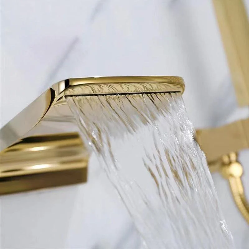 Modern Brass Tap Swivel 1-Handle and 4-Hole Wall Mounted Tub Spout Trim -Bathlova