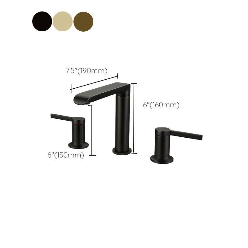 Modern Brass Tub Tap with 2 Handles Deck Mount Bathroom Tap -Bathlova