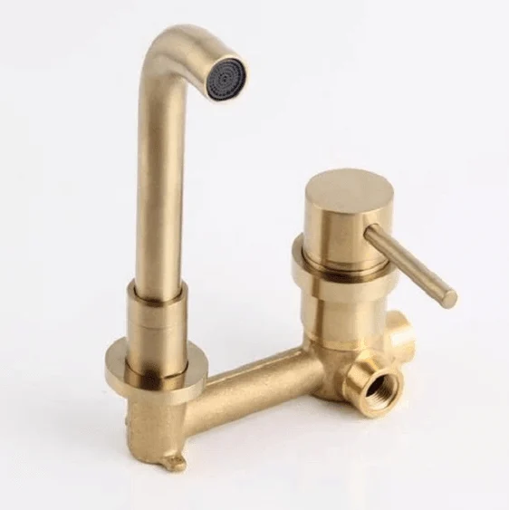 Modern Brass Wall Mounted Tap -Bathlova