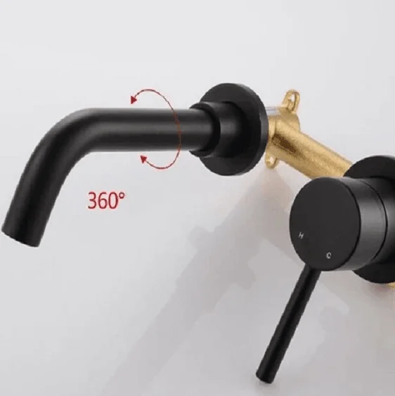 Modern Brass Wall Mounted Tap -Bathlova