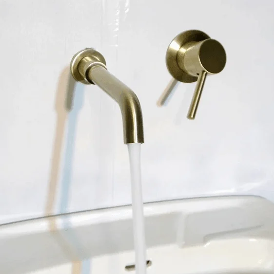 Modern Brass Wall Mounted Tap -Bathlova