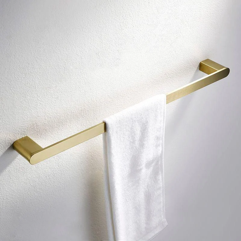 Modern Brushed Brass Bathroom Accessories Hardware Set with Towel Bar -Bathlova