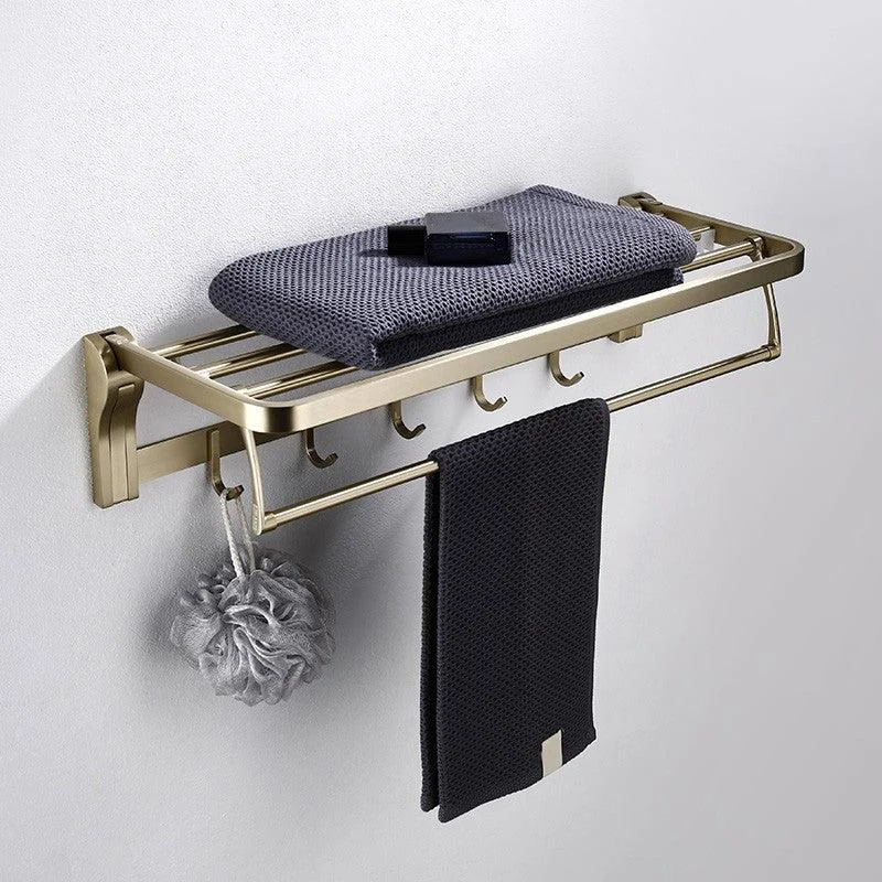 Modern Brushed Brass Bathroom Accessories Hardware Set with Towel Bar -Bathlova