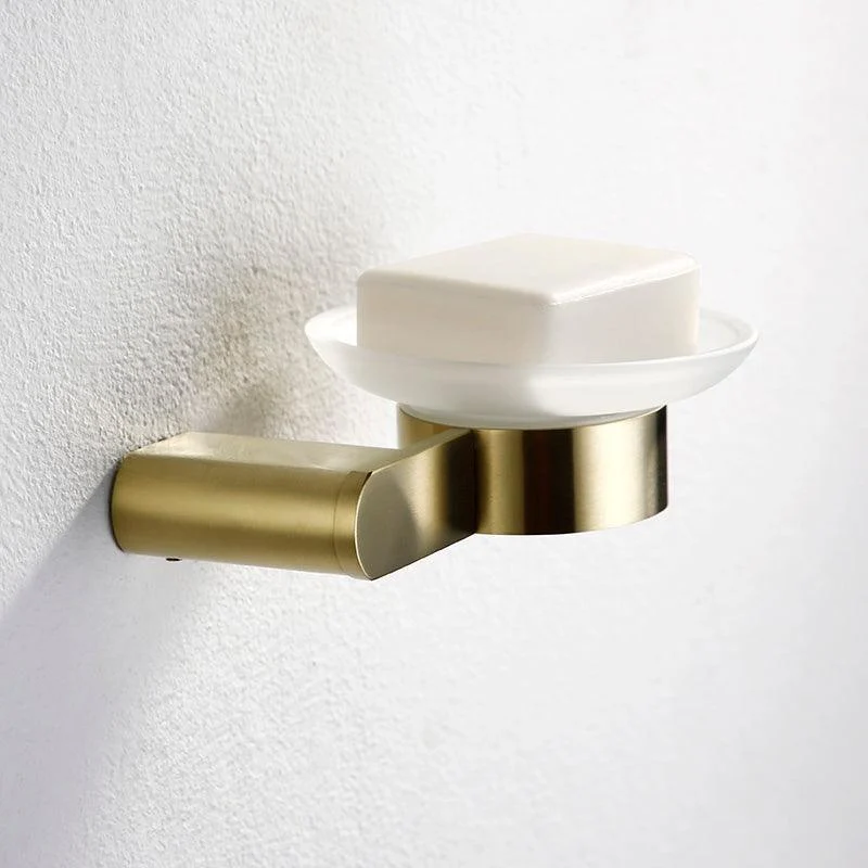 Modern Brushed Brass Bathroom Accessories Hardware Set with Towel Bar -Bathlova