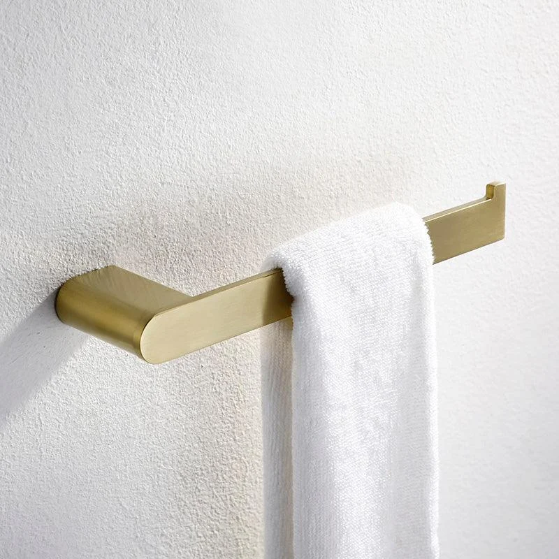 Modern Brushed Brass Bathroom Accessories Hardware Set with Towel Bar -Bathlova