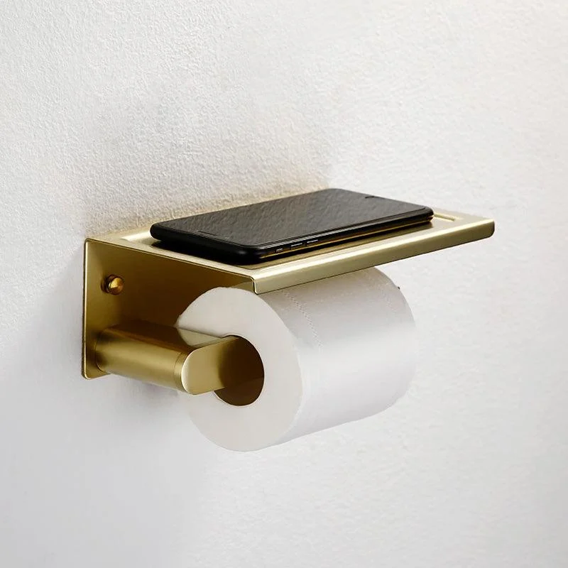 Modern Brushed Brass Bathroom Accessories Hardware Set with Towel Bar -Bathlova