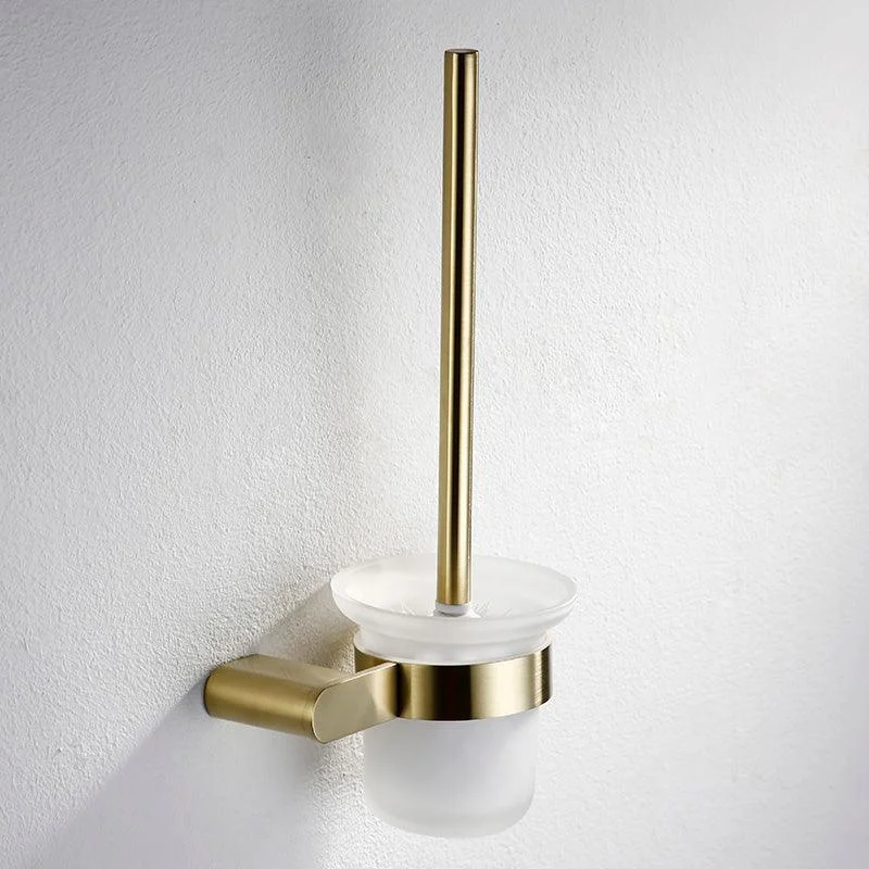 Modern Brushed Brass Bathroom Accessories Hardware Set with Towel Bar -Bathlova