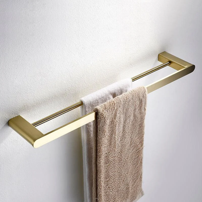 Modern Brushed Brass Bathroom Accessories Hardware Set with Towel Bar -Bathlova