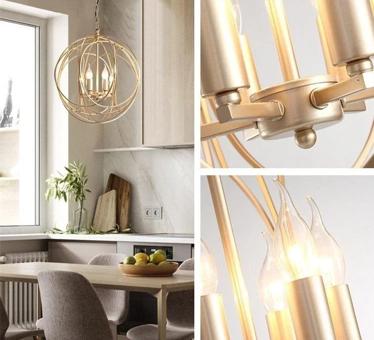 Modern Cage Chandelier -Bathlova