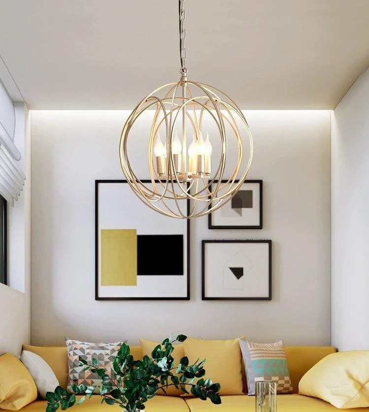 Modern Cage Chandelier -Bathlova