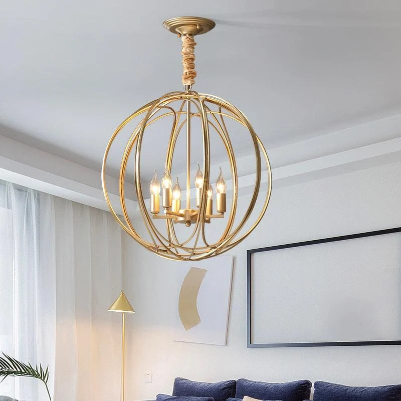 Modern Cage Chandelier -Bathlova