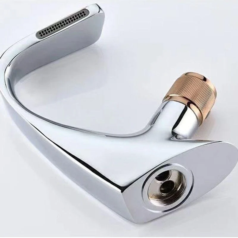 Modern Centerset Taps Single Knob Handle Taps with Waterfall Spout -Bathlova