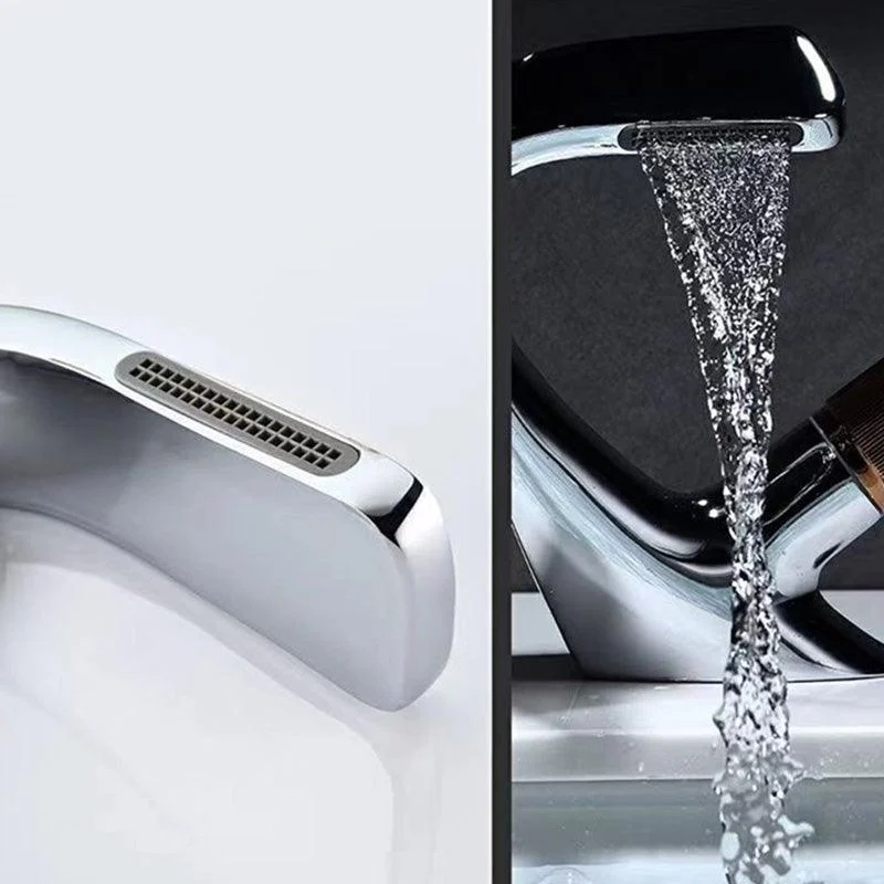 Modern Centerset Taps Single Knob Handle Taps with Waterfall Spout -Bathlova