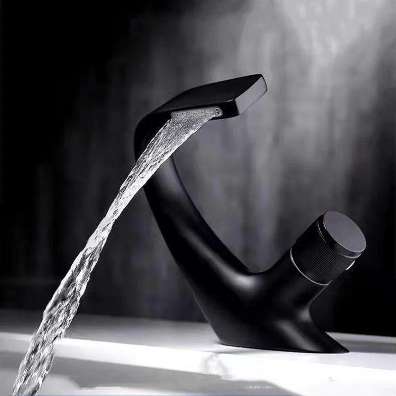 Modern Centerset Taps Single Knob Handle Taps with Waterfall Spout -Bathlova