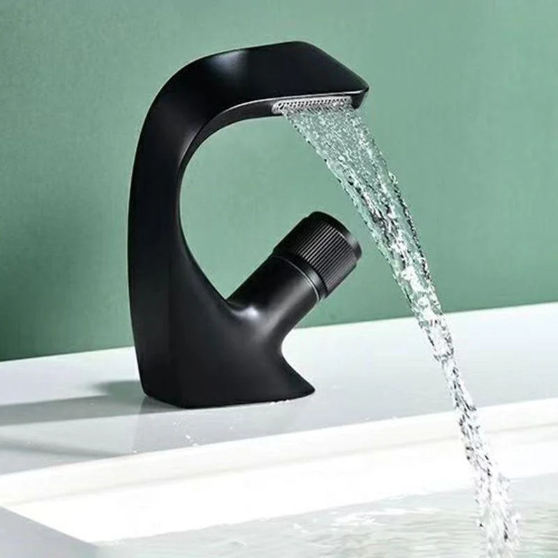 Modern Centerset Taps Single Knob Handle Taps with Waterfall Spout -Bathlova