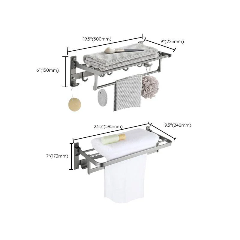 Modern Chrome Bathroom Accessory Set Aluminum Bath Hardware Set -Bathlova