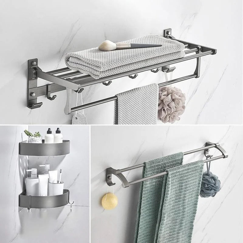 Modern Chrome Bathroom Accessory Set Aluminum Bath Hardware Set -Bathlova