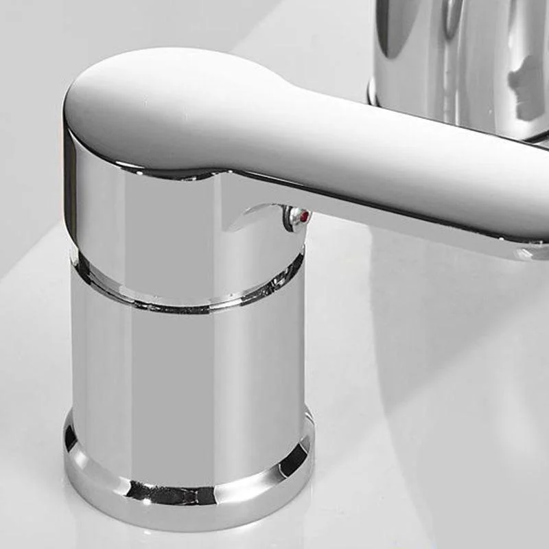 Modern Chrome Sink Tap Brass Bathroom Low Arc Lifting Tap -Bathlova