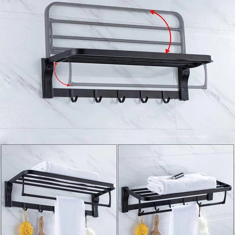 Modern Classic Bath Hardware Set in Stainless Steel Matte Black Robe Hooks/Towel Ring Bar -Bathlova