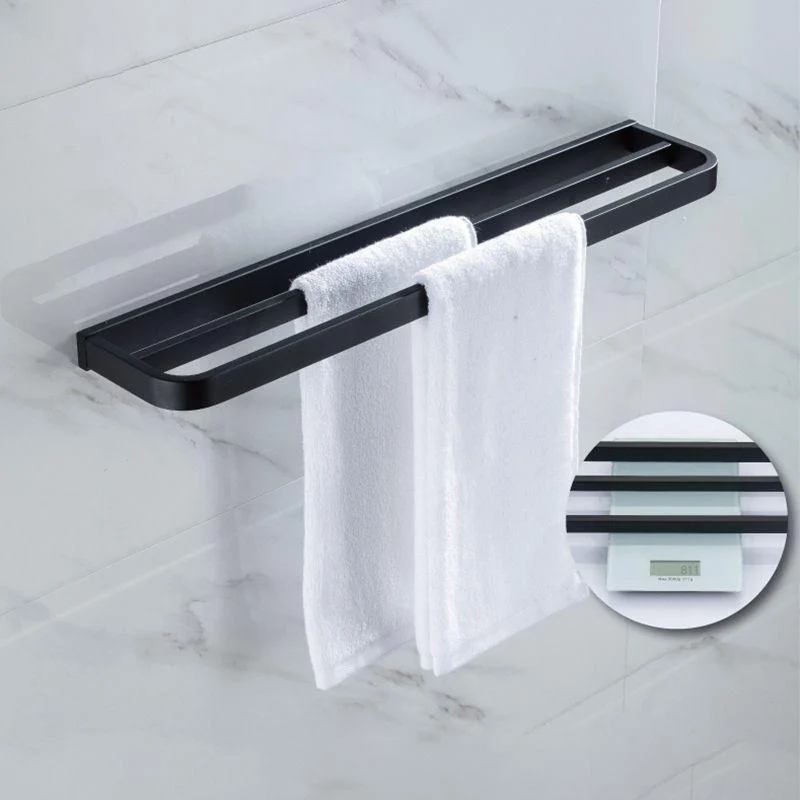 Modern Classic Bath Hardware Set in Stainless Steel Matte Black Robe Hooks/Towel Ring Bar -Bathlova