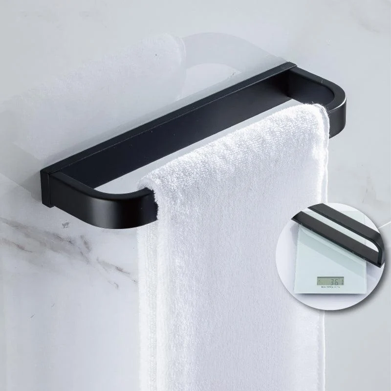 Modern Classic Bath Hardware Set in Stainless Steel Matte Black Robe Hooks/Towel Ring Bar -Bathlova