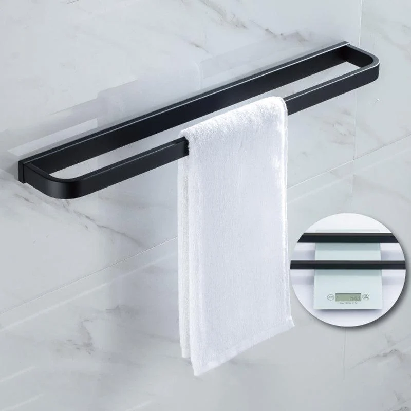 Modern Classic Bath Hardware Set in Stainless Steel Matte Black Robe Hooks/Towel Ring Bar -Bathlova