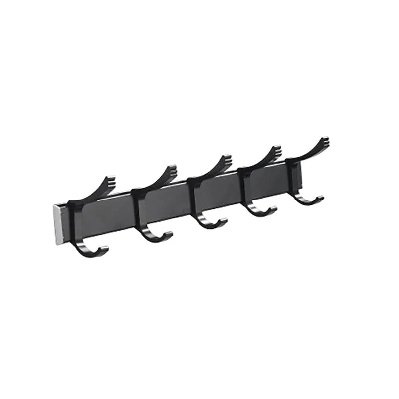 Modern Classic Bath Hardware Set Matte Black Robe Hooks/Towel Bar & Bath Shelf -Bathlova