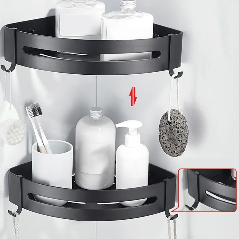 Modern Classic Bath Hardware Set Matte Black Robe Hooks/Towel Bar & Bath Shelf -Bathlova