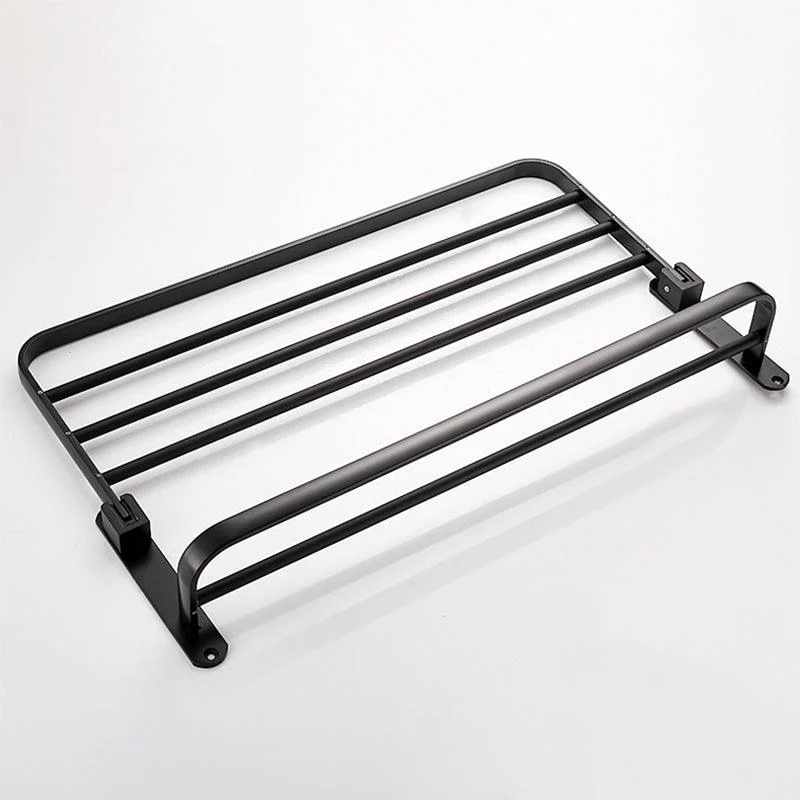 Modern Classic Bath Hardware Set Matte Black Robe Hooks/Towel Bar & Bath Shelf -Bathlova