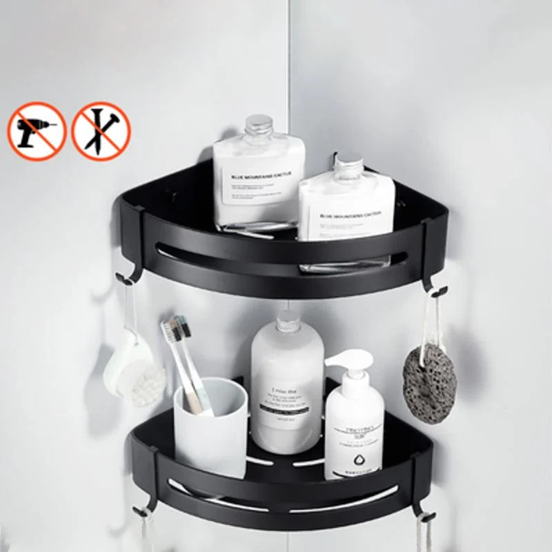 Modern Classic Bath Hardware Set Matte Black Robe Hooks/Towel Bar & Bath Shelf -Bathlova