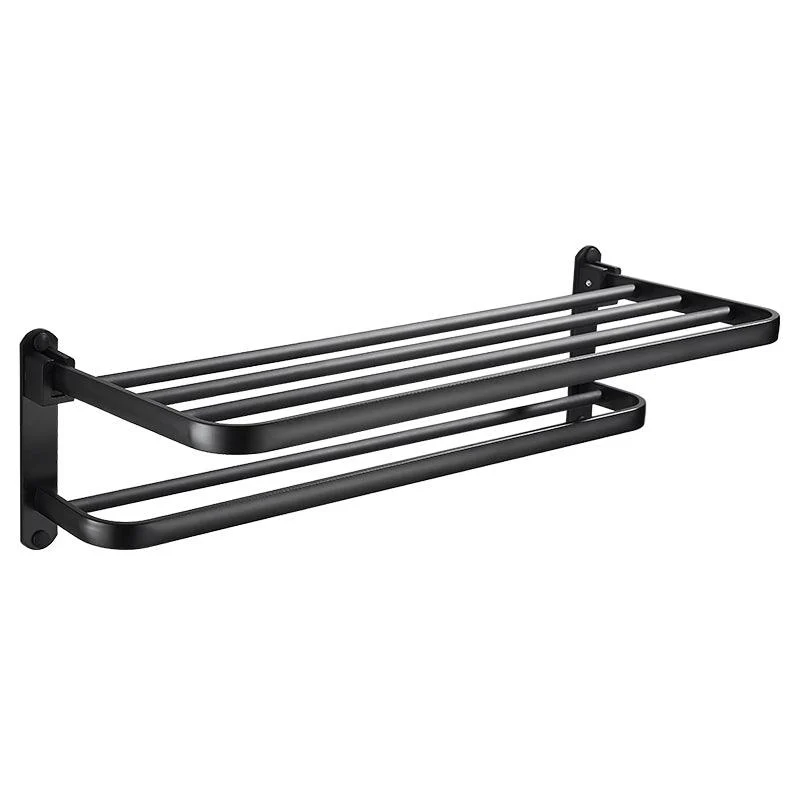 Modern Classic Bath Hardware Set Matte Black Robe Hooks/Towel Bar & Bath Shelf -Bathlova