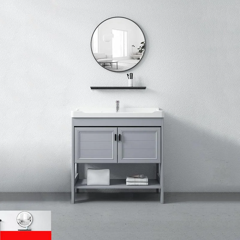 Modern Console Sink Porcelain Rectangular with Right Basin and Tap Trough Sink -Bathlova