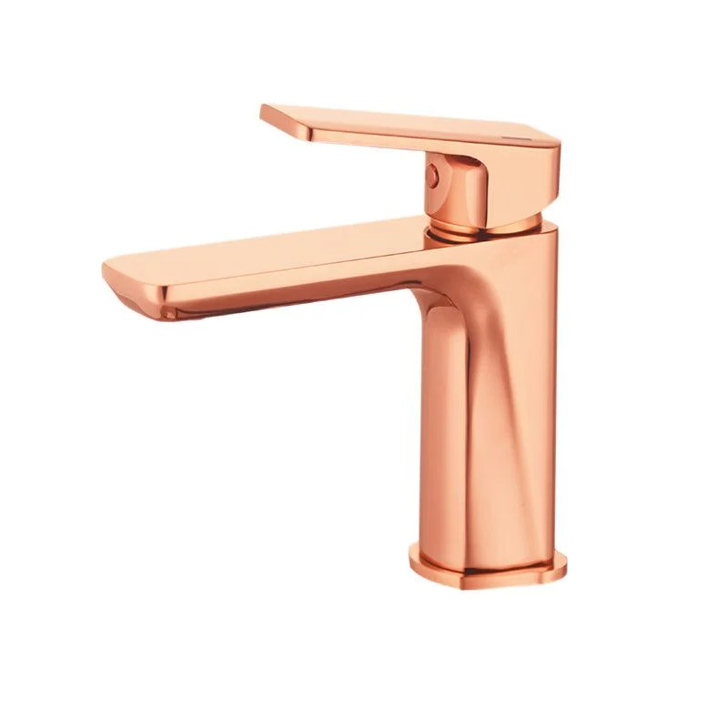 Modern Copper Vessel Tap Pure Color Lever Handles Low Arc Vessel Tap -Bathlova