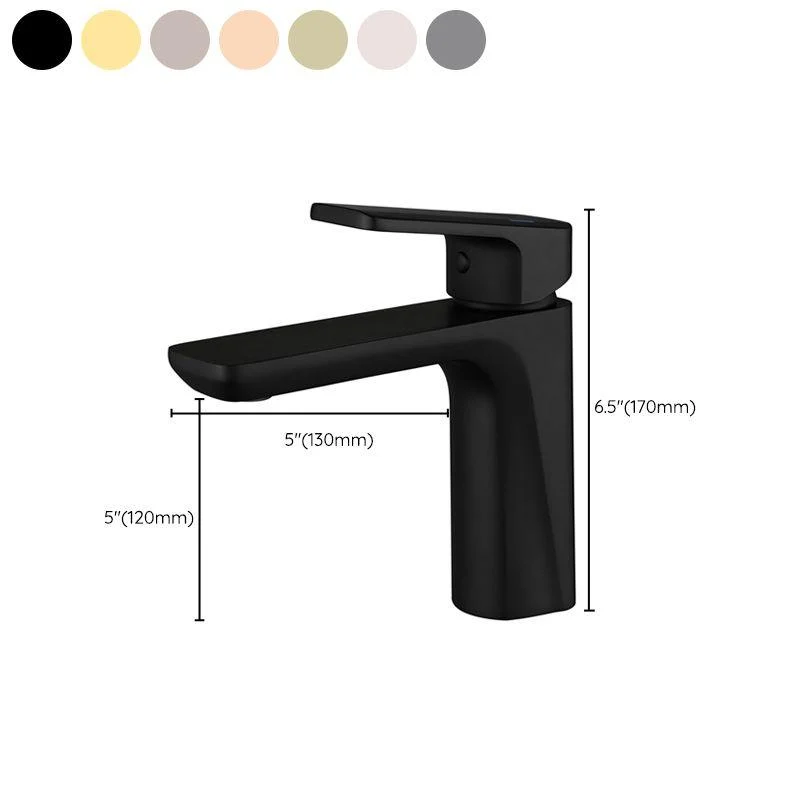 Modern Copper Vessel Tap Pure Color Lever Handles Low Arc Vessel Tap -Bathlova