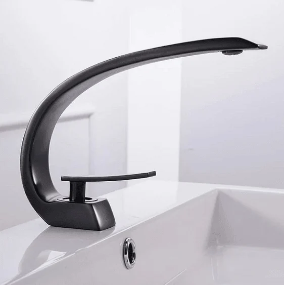 Modern Crane Design Single Handle Basin Tap -Bathlova