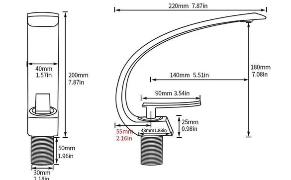 Modern Crane Design Single Handle Basin Tap -Bathlova