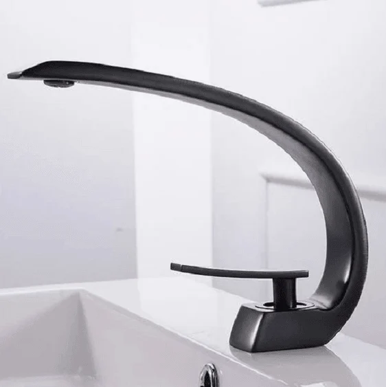 Modern Crane Design Single Handle Basin Tap -Bathlova