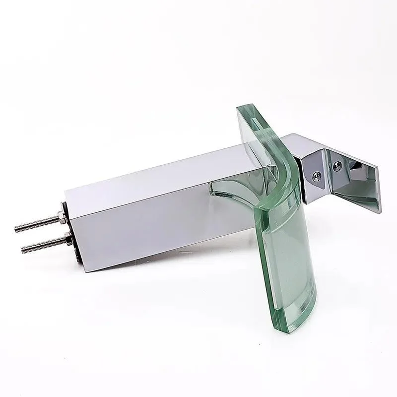 Modern Crystal Glass Waterfall Bathroom Tap -Bathlova