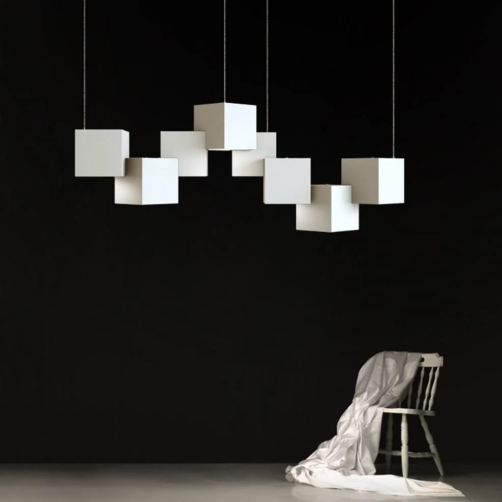 Modern Cube LED Light Fixture -Bathlova