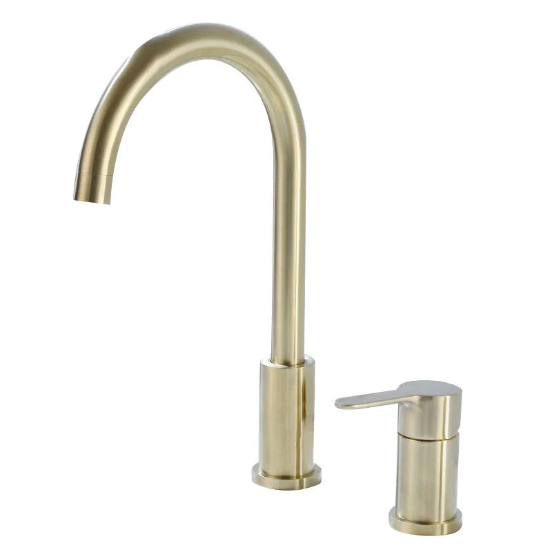 Modern Deck Mounted Tub Tap Trim Metal Tub Tap Trim with Hose -Bathlova