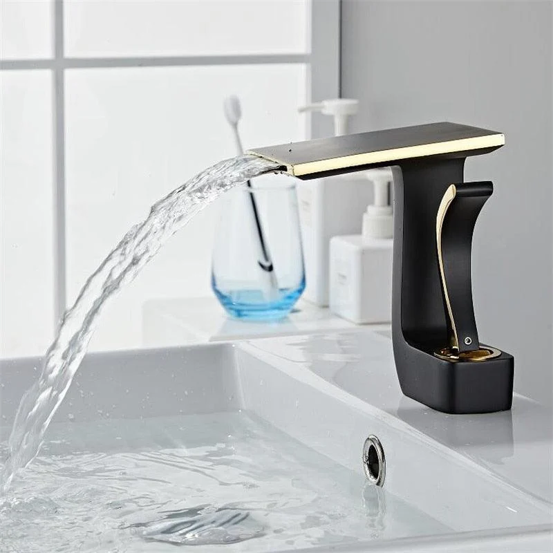 Modern Deck Mounted Waterfall Bathroom Tap -Bathlova