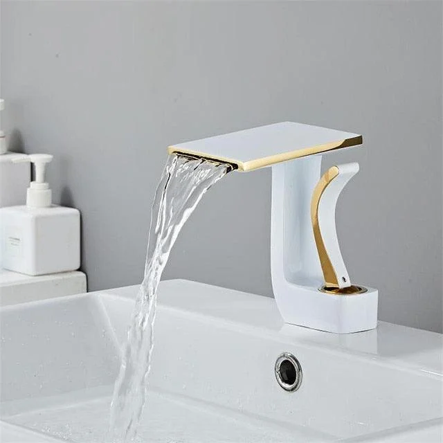 Modern Deck Mounted Waterfall Bathroom Tap -Bathlova