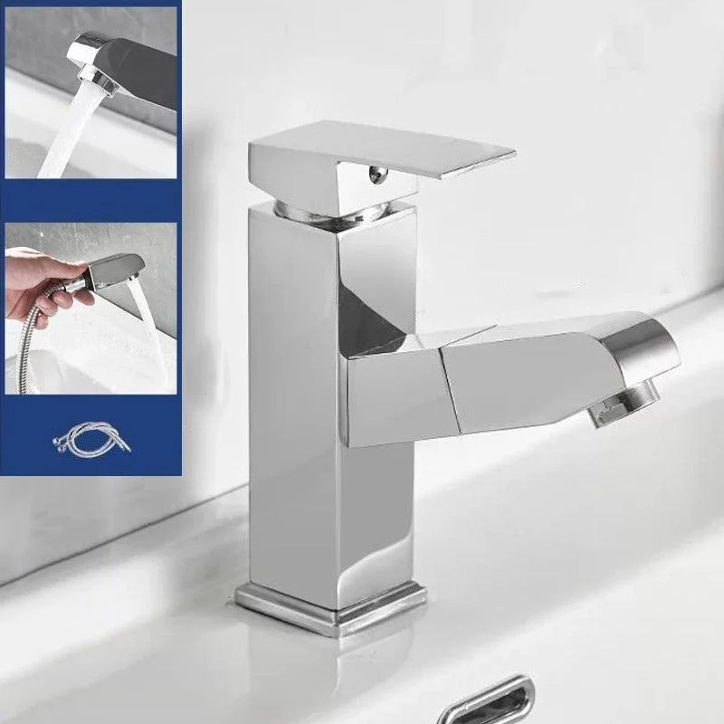 Modern Design Bathroom Tap Single Handle Tap with Water Hose -Bathlova